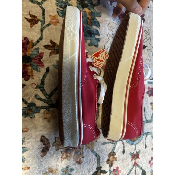 Vans Authentic Red Canvas Shoes Men 5.5 Women 7 New main image 4